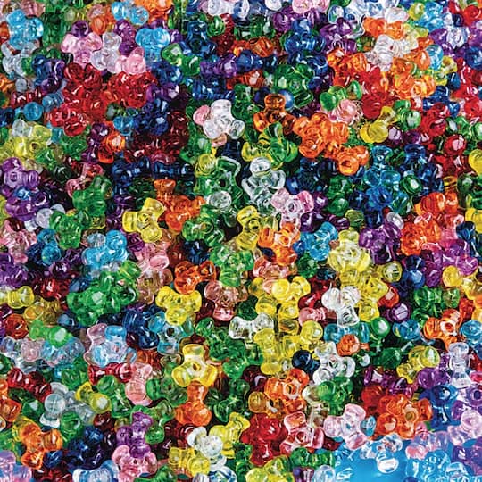 S&#x26;S&#xAE; Worldwide Transparent Plastic Tri-Beads, 11mm
